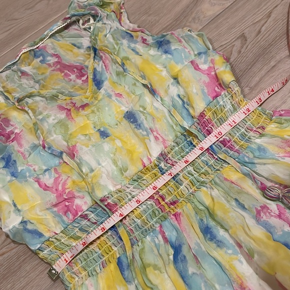 Anthropologie Water Color Print Sleeveless Maxi Dress - Size 6 - Picture 8 of 11